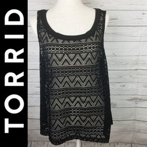 Torrid Mesh Swim Coverup Tank Top